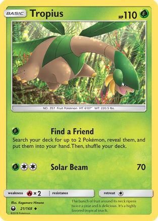 Tropius (21) Reverse Holofoil - Celestial Storm