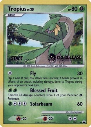 Tropius (Prerelease) [Staff] (52) - Nintendo Promos