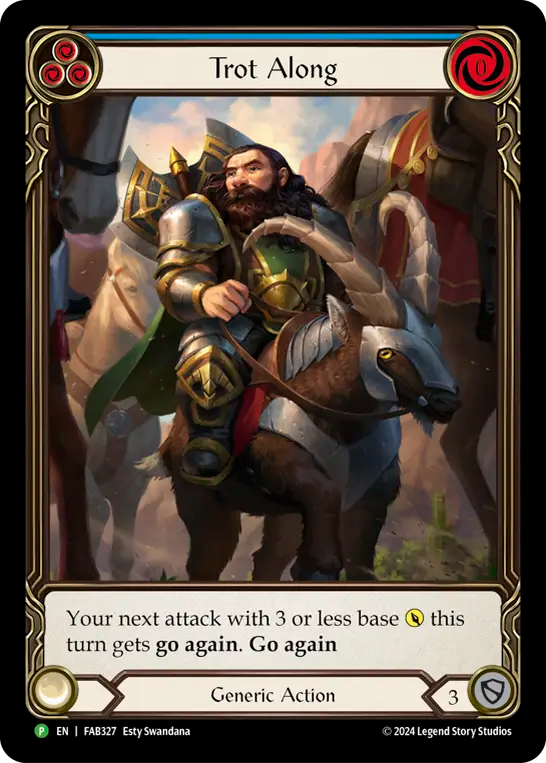 Trot Along (Extended Art) (FAB327) Rainbow Foil - Flesh and Blood: Promo Cards