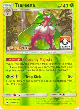Tsareena (League Challenge) [3rd Place] (20) Reverse Holofoil - Sun & Moon
