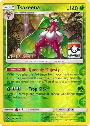 Tsareena (League Challenge) [4th Place] (20) Reverse Holofoil - Sun & Moon