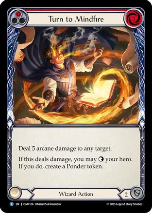 Turn to Mindfire (OMN136) Rainbow Foil - Omens of the Third Age