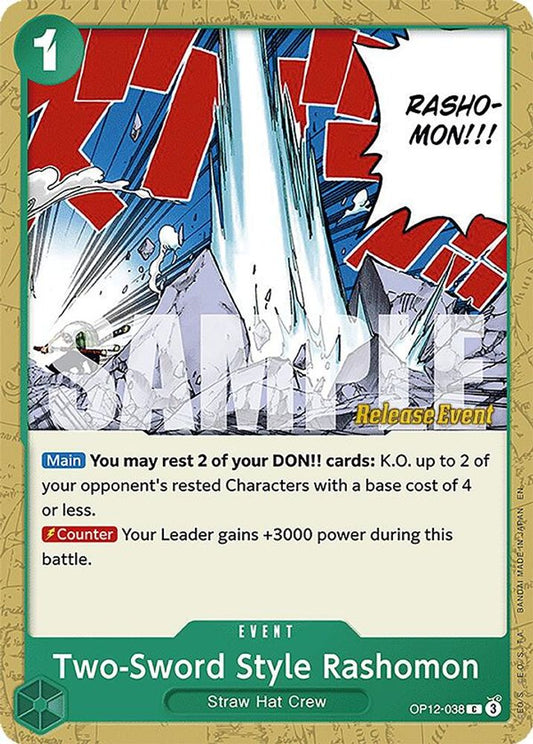 Two-Sword Style Rashomon (OP12-038) Release Event Cards