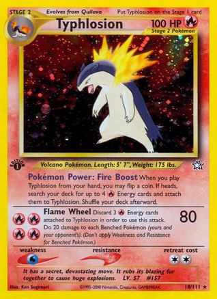 Typhlosion (18) (1st Edition) Holofoil - Neo Genesis