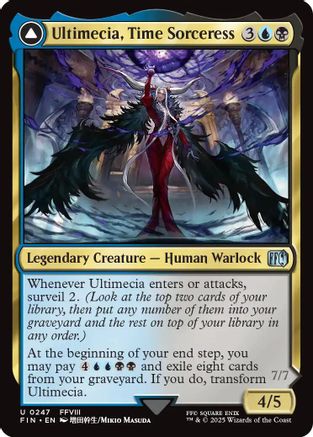 Ultimecia, Time Sorceress // Ultimecia, Omnipotent (247) Foil - FINAL FANTASY