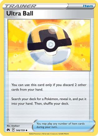 Ultra Ball (146) Reverse Holofoil - Crown Zenith