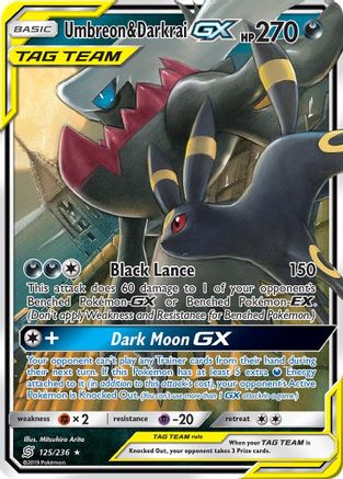 Umbreon & Darkrai GX (125) Holofoil - Unified Minds