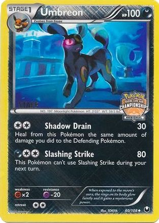 Umbreon (Regional Championships) [Staff] (60) Reverse Holofoil - Dark Explorers
