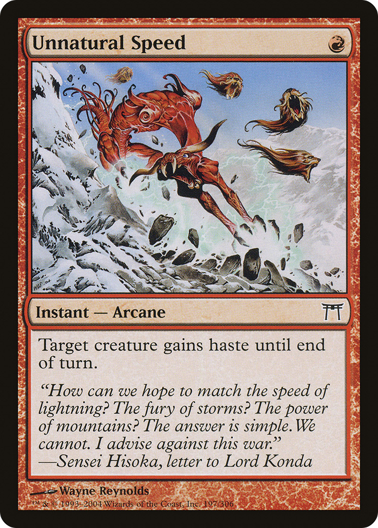 Unnatural Speed (197) - Champions of Kamigawa