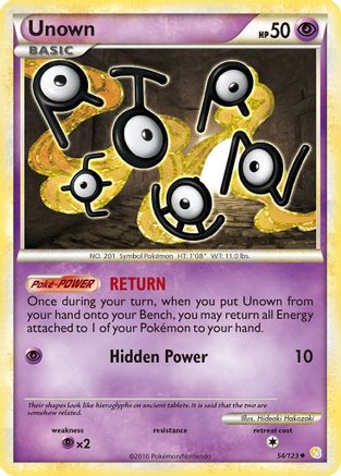 Unown (54) Reverse Holofoil - HeartGold & SoulSilver