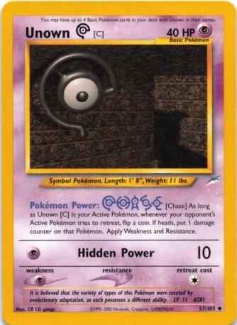 Unown [C] (57) (Unlimited) - Neo Destiny