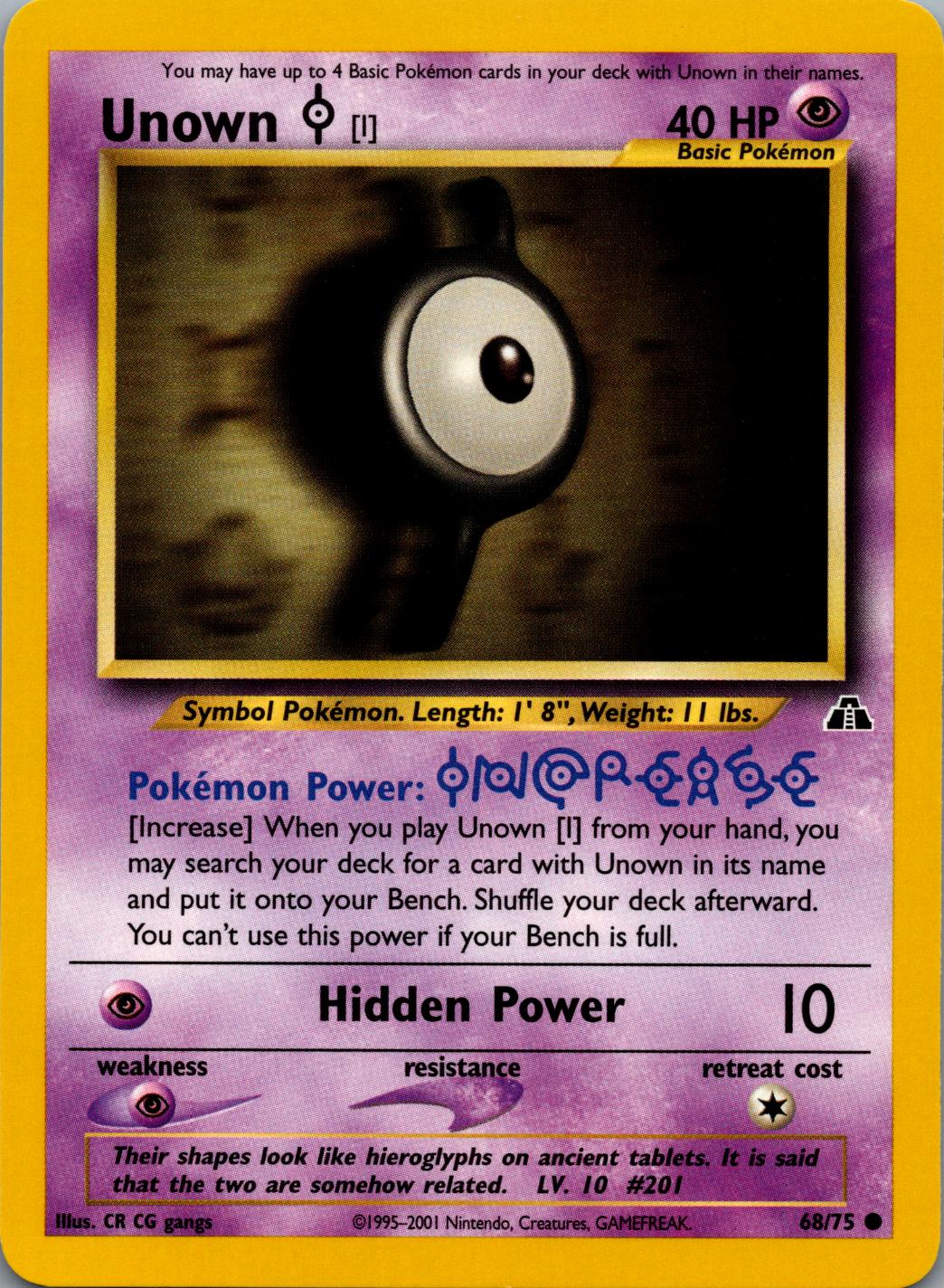 Unown [I] (68) (Unlimited) - Neo Discovery