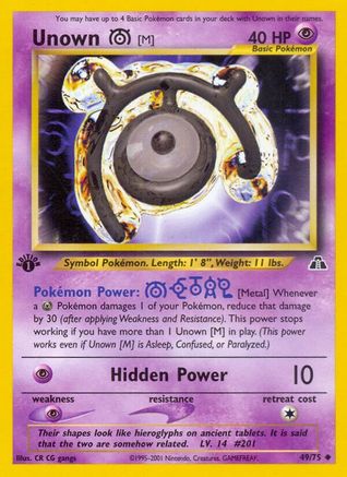 Unown [M] (49) (1st Edition) - Neo Discovery