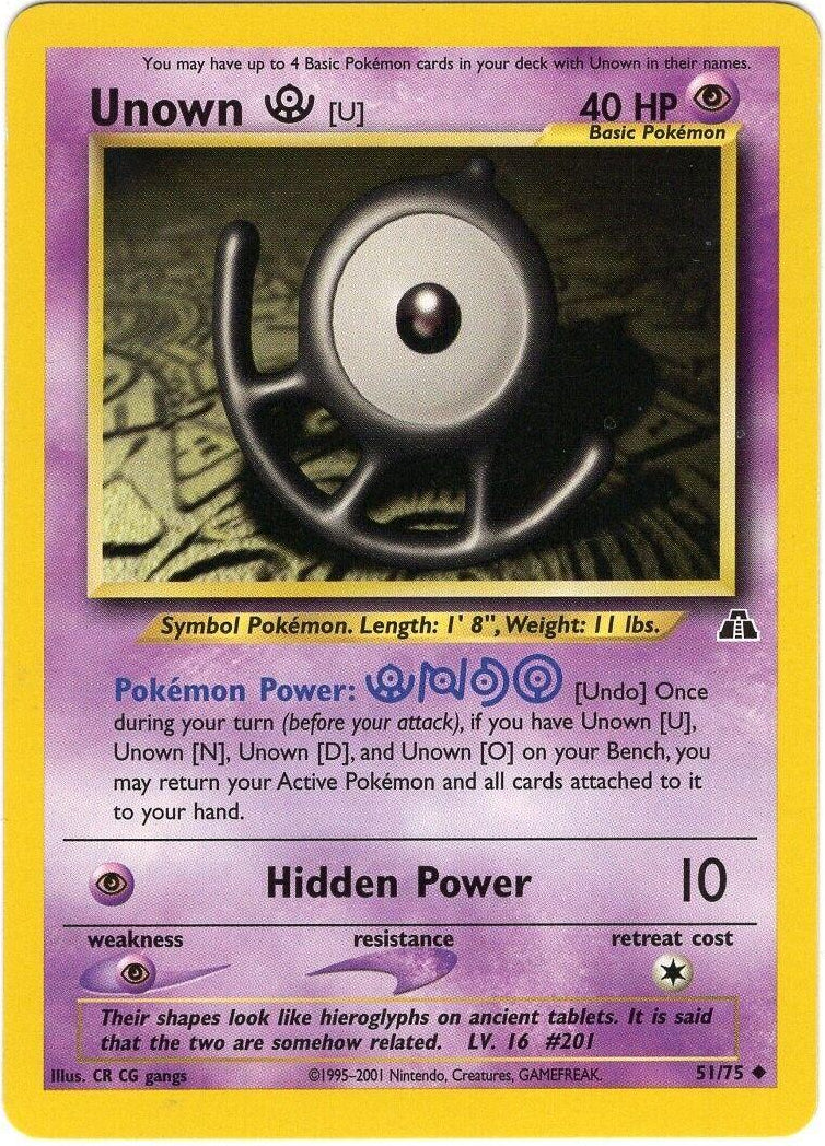 Unown [U] (51) (Unlimited) - Neo Discovery