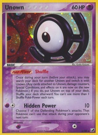 Unown (U) Holofoil - Unseen Forces