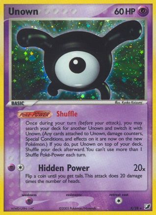 Unown (X) Holofoil - Unseen Forces