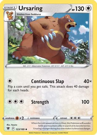 Ursaring (123) Reverse Holofoil - Astral Radiance