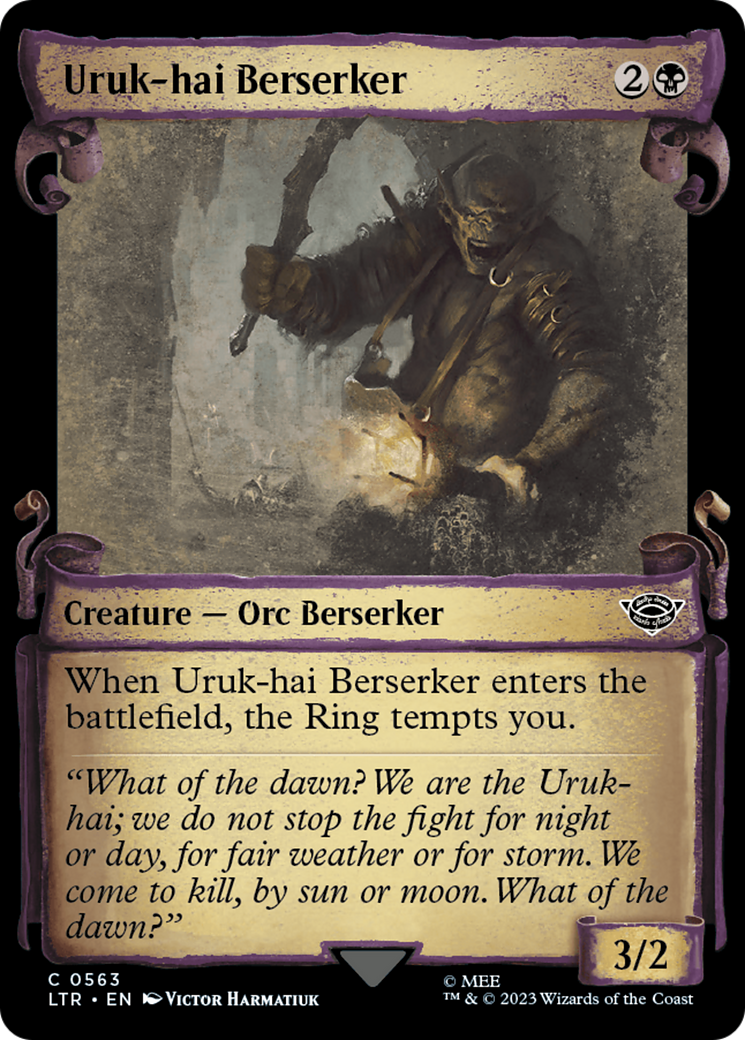 Uruk-hai Berserker (Showcase Scrolls) (563) Foil - The Lord of the Rings: Tales of Middle-earth