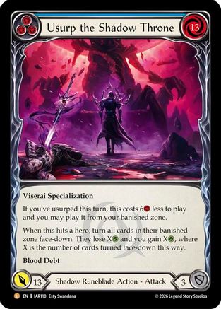 Usurp the Shadow Throne (IAR110) Rainbow Foil - Usurp the Shadow Throne