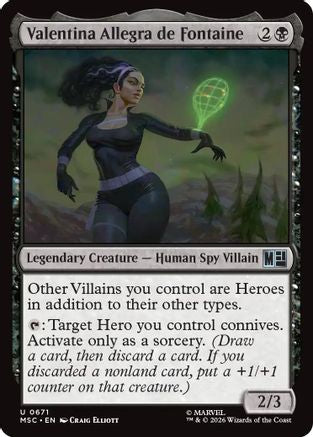 Valentina Allegra de Fontaine (671) Foil - Commander: Marvel Super Heroes