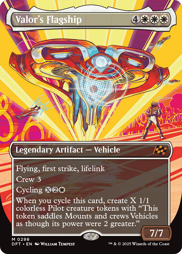 Valor's Flagship (Borderless) (298) Foil - Aetherdrift