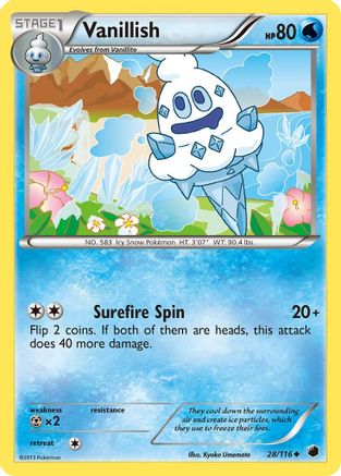 Vanillish (28) Reverse Holofoil - Plasma Freeze