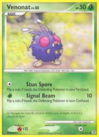 Venonat (116) Reverse Holofoil - Secret Wonders