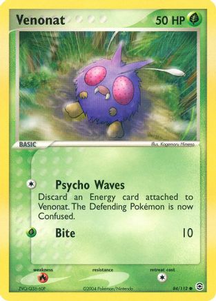 Venonat (84) Reverse Holofoil - FireRed & LeafGreen