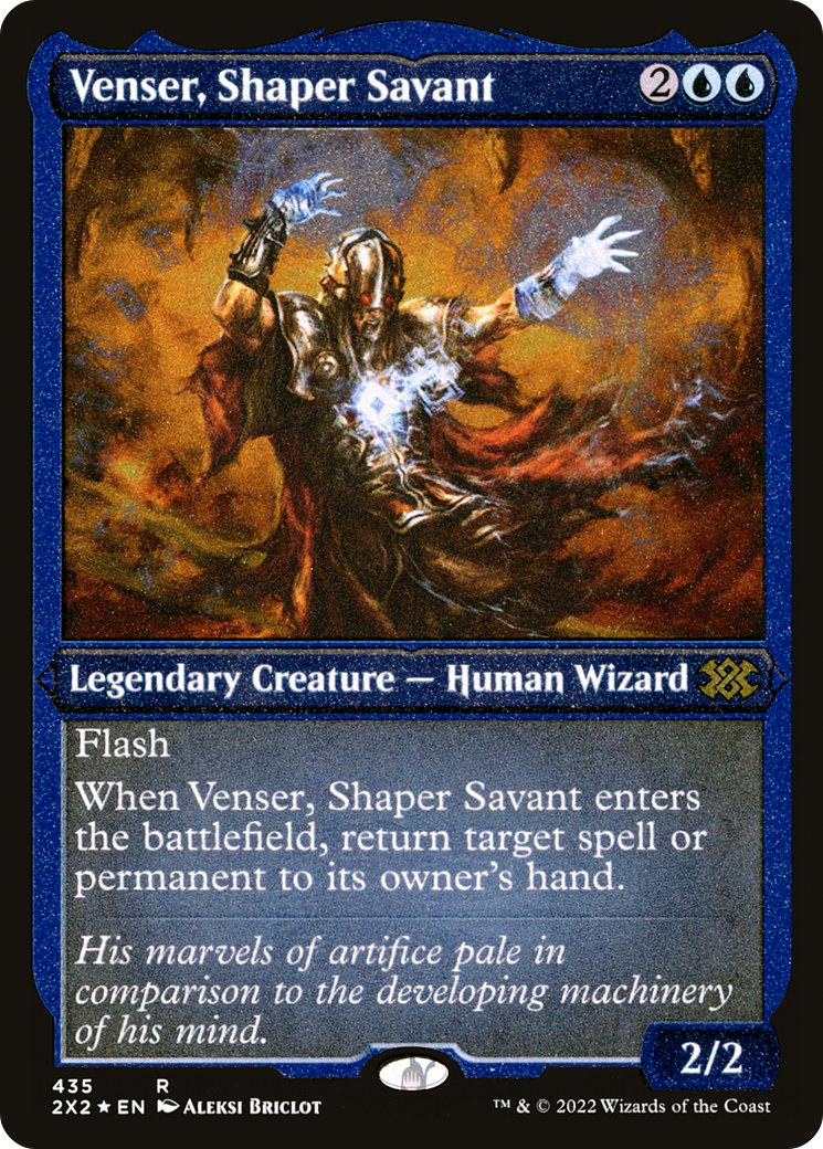 Venser, Shaper Savant (435) Etched Foil - Double Masters 2022