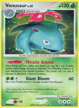 Venusaur (20) Reverse Holofoil - Secret Wonders