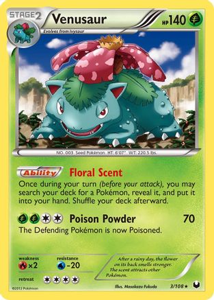 Venusaur (3) Reverse Holofoil - Dark Explorers