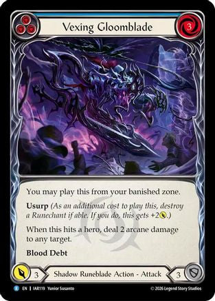 Vexing Gloomblade (Blue) (IAR119) Rainbow Foil - Usurp the Shadow Throne