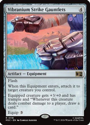 Vibranium Strike Gauntlets (118) Surge Foil - Commander: Marvel Super Heroes