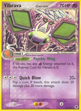 Vibrava (Delta Species) (24) Reverse Holofoil - Dragon Frontiers