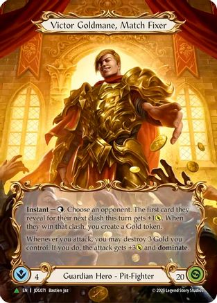 Victor Goldmane, Match Fixer (Marvel) (JDG071) Cold Foil - Flesh and Blood: Promo Cards