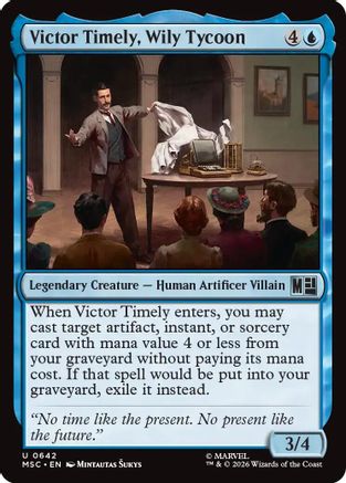 Victor Timely, Wily Tycoon (642) Foil - Commander: Marvel Super Heroes