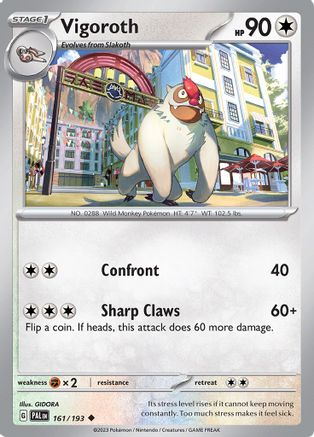 Vigoroth (161) Reverse Holofoil - Paldea Evolved