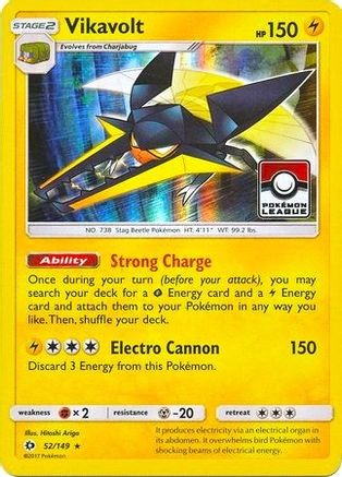 Vikavolt (Pokemon League) (52) Holofoil - League & Championship Cards