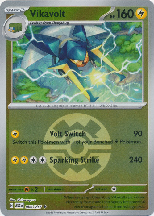 Vikavolt (Quick Ball) (66) Reverse Holofoil - Ascended Heroes