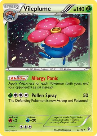 Vileplume (3) Holofoil - Boundaries Crossed
