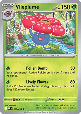 Vileplume (3) Reverse Holofoil - Phantasmal Flames