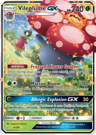Vileplume GX (4) Holofoil - Cosmic Eclipse