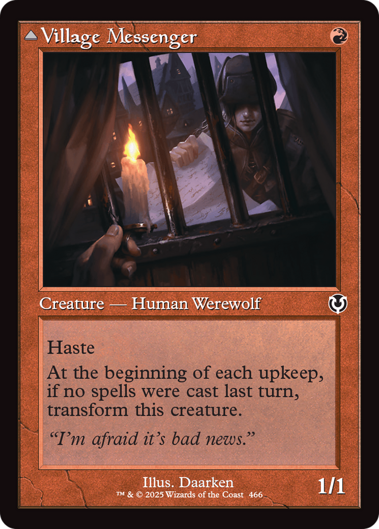 Village Messenger // Moonrise Intruder (Retro) (466) Foil - Innistrad Remastered