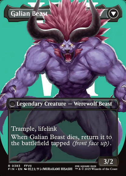 Vincent Valentine // Galian Beast (Borderless) (383) Foil - FINAL FANTASY