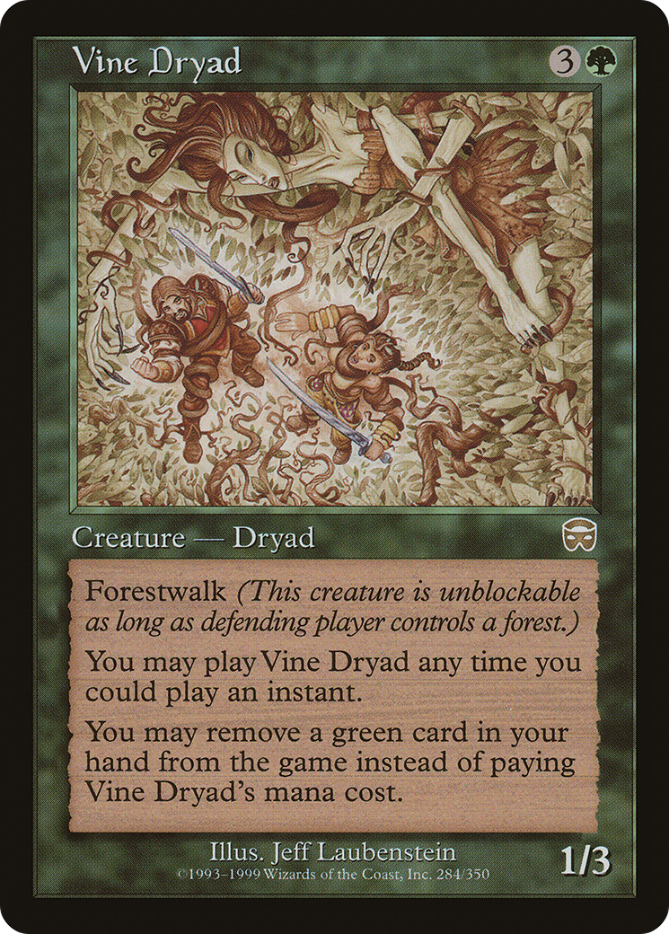 Vine Dryad (284) Foil - Mercadian Masques