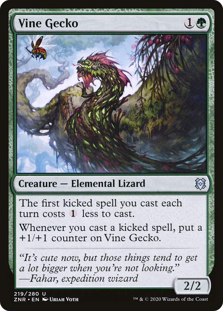 Vine Gecko (219) - Zendikar Rising Foil