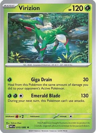 Virizion (10) Reverse Holofoil - White Flare