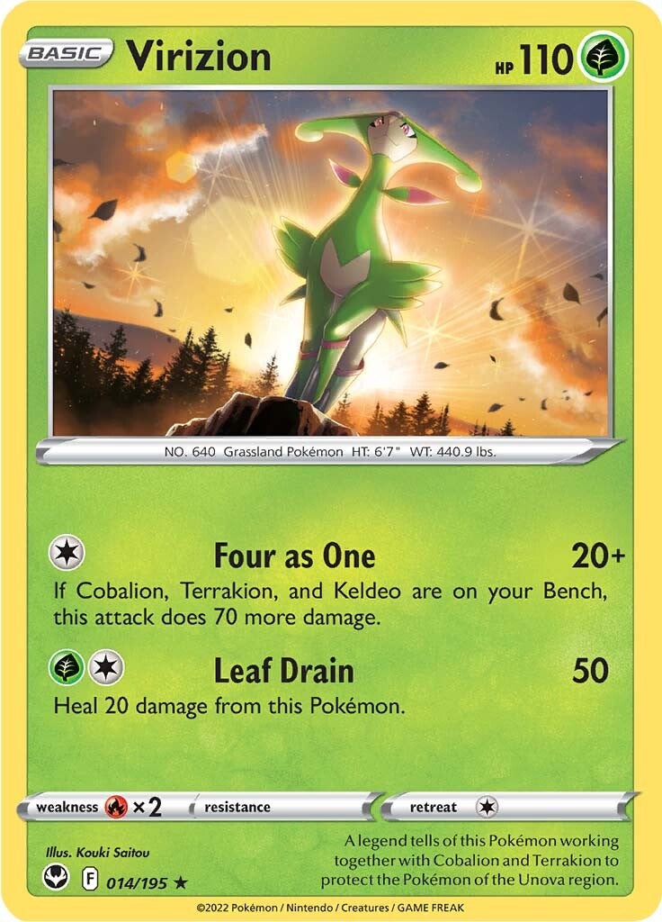Virizion (14) Reverse Holofoil - Silver Tempest