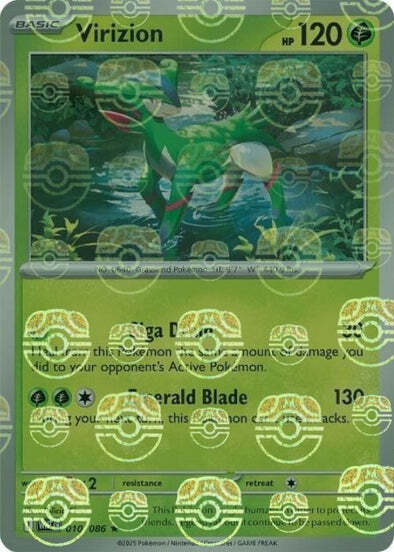 Virizion (Master Ball Pattern) (10) Reverse Holofoil - White Flare