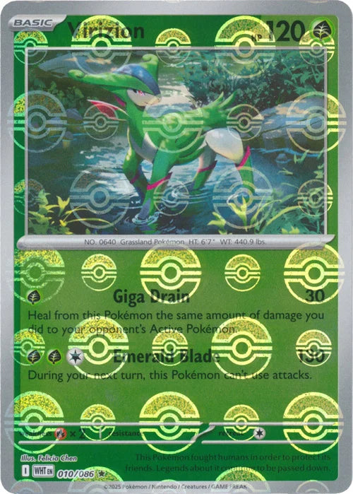 Virizion (Poke Ball Pattern) (10) Reverse Holofoil - White Flare
